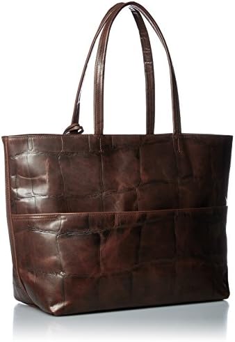 Amazon | [アニアリ] トートバッグ ビッグスタンプクロコレザー レッド